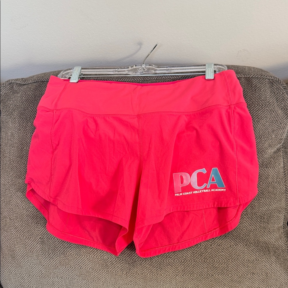 Lululemon Speed up shorts long high rise lined 4” Glazed Pink size 8 pre owned